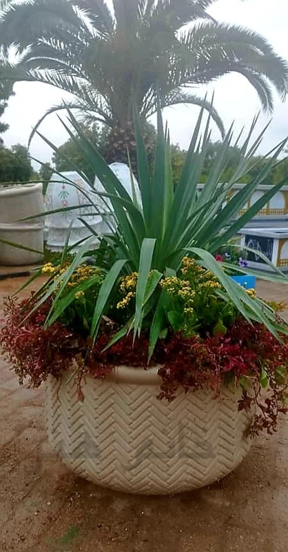 گلدان(فلاورباکس گلجای) فایبرگلس طرح حصیر